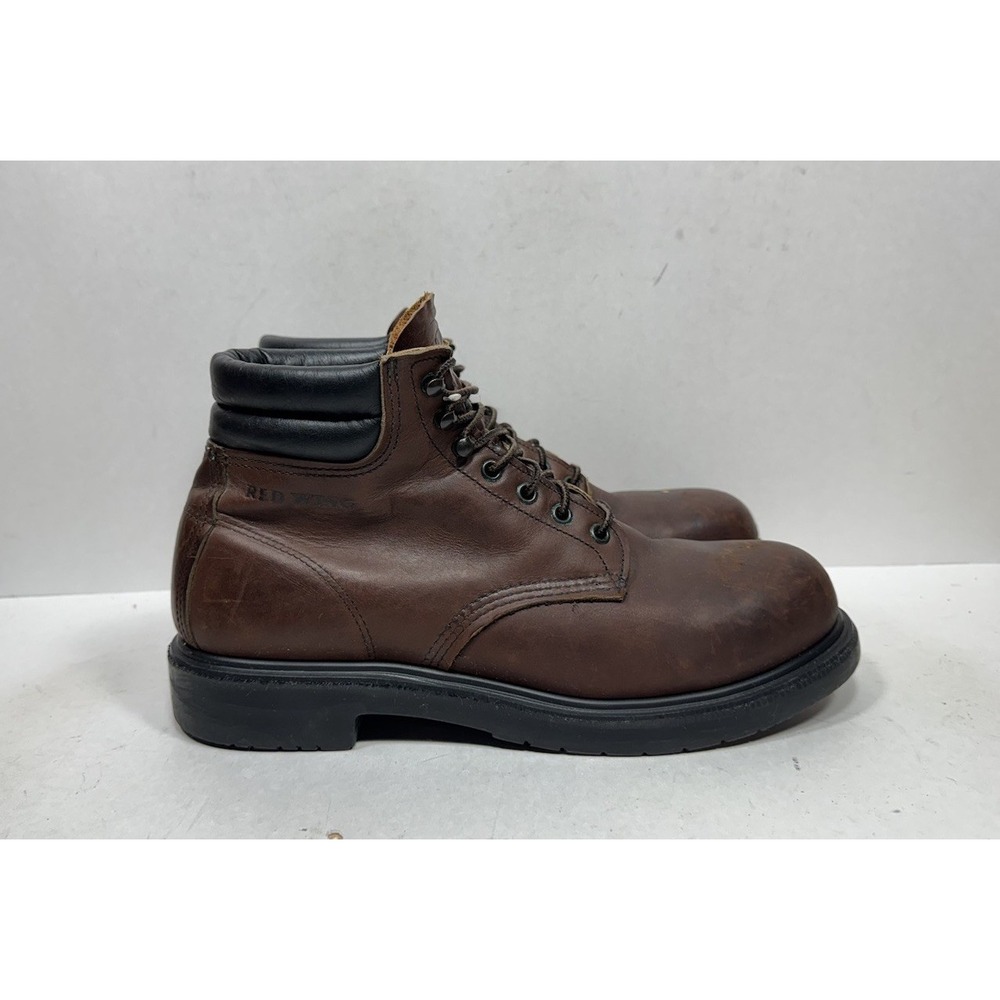 Vintage Red Wing 2245 SuperSole 6" Boots Mens 11 B Brown Leather Safety Toe Work